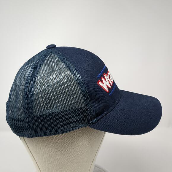 Wrangler Snapback Trucker Hat Blue One Size Mesh Back Embroidered - Picture 5 of 10